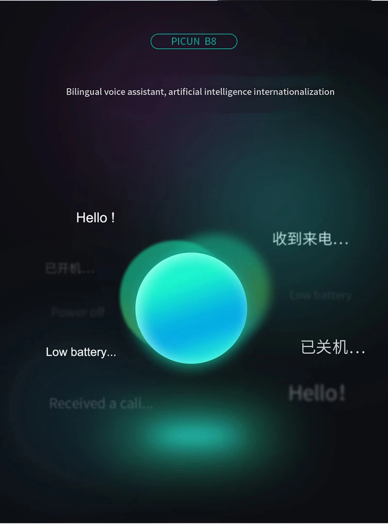 Picun беспроводные bluetooth наушники гарнитура со светодиодной вставкой Touchs управление складные регулируемые наушники с микрофоном/TF картой для мобильного телефона