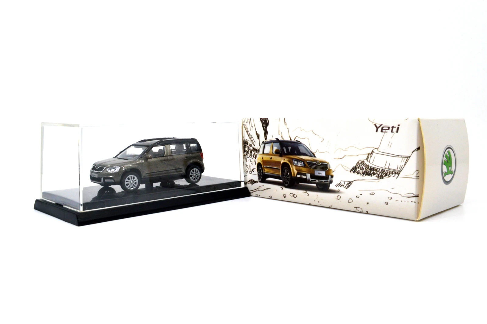 1:64 1/64 1 64 SVW Skoda Yeti 2013 коричневый литой под давлением игрушечный автомобиль