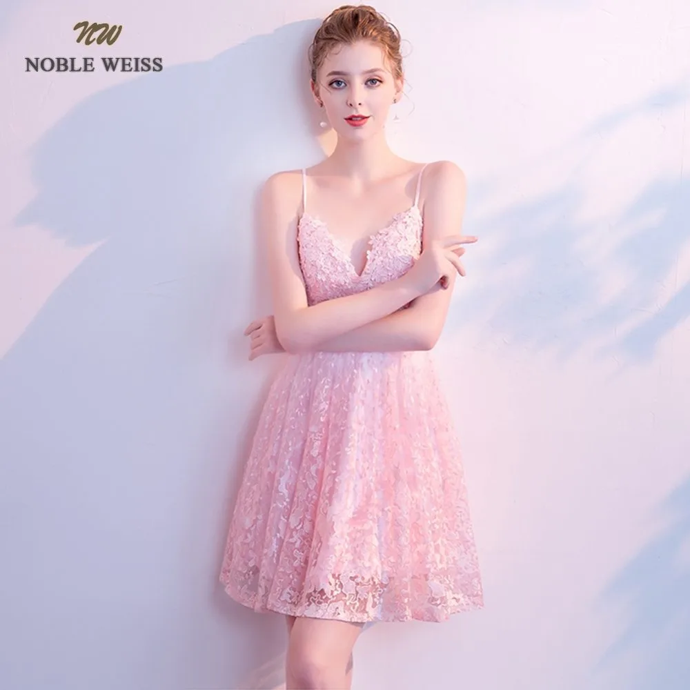 Благородные WEISS сексуальные платья выпускного вечера vestido de festa Мини кружевные