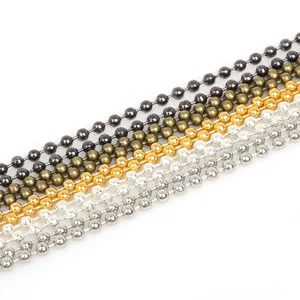 Круглые бусины с золотымчернымродиевым покрытием, 5 метров, 2,4 мм, для ожерелья, подвески, DIY аксессуары для изготовления ювелирных украшений