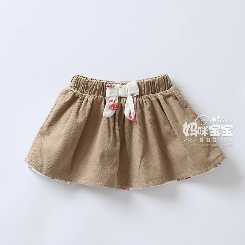

New 2017 spring autumn baby skirts for girls clothing infant Corduroy Short skirts children all-match Bow Princess pettiskirt