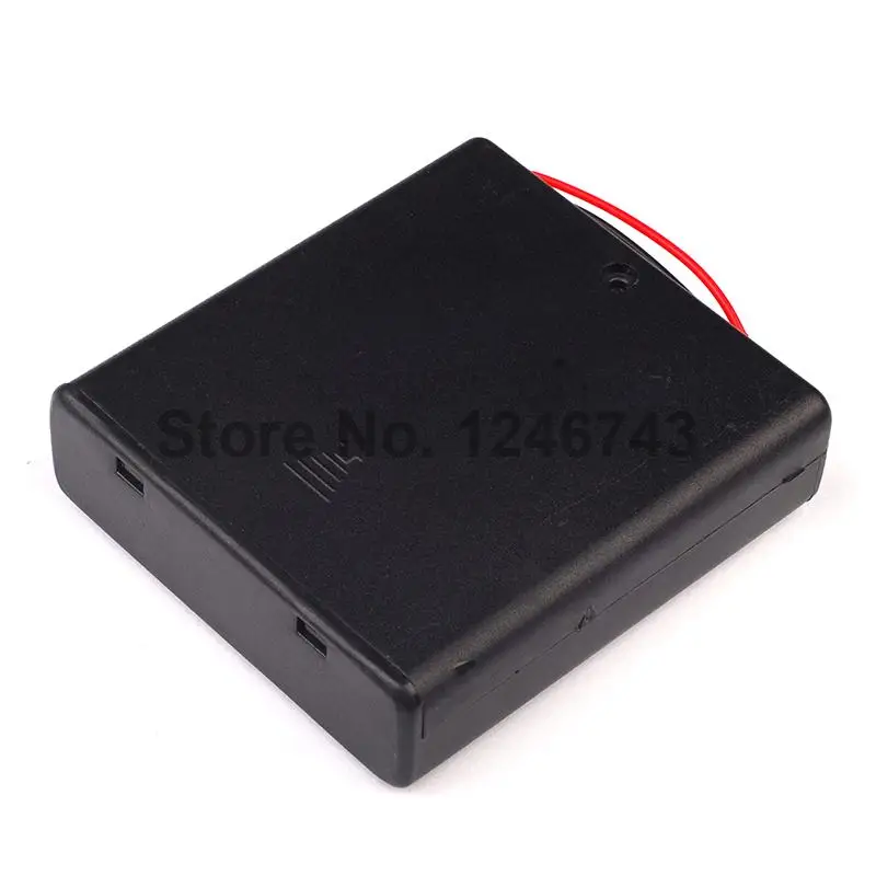 1 шт./лот футляр для аккумулятора 4 X AA 6V с переключателем|box stand|box shortsbattery box 9v |