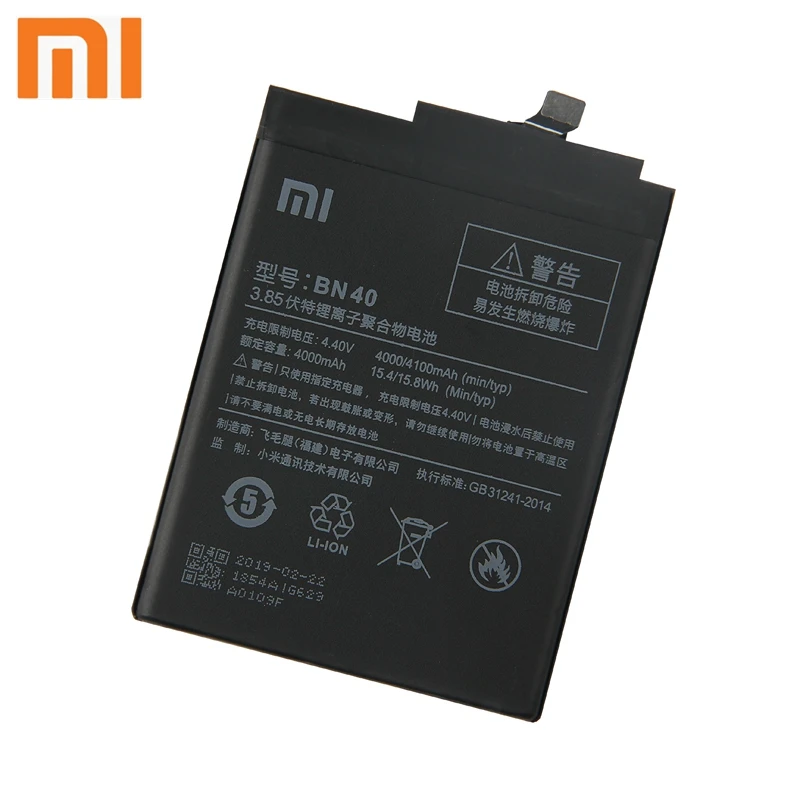 Оригинальный аккумулятор XIAOMI BN40 для Redmi 4 Pro Prime 3g ram 32G rom Edition Redrice запасная батарея