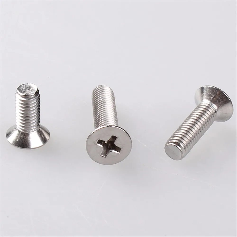 Винт крестообразный М6 с плоской головкой из нержавеющей стали 50 шт. встраиваемый