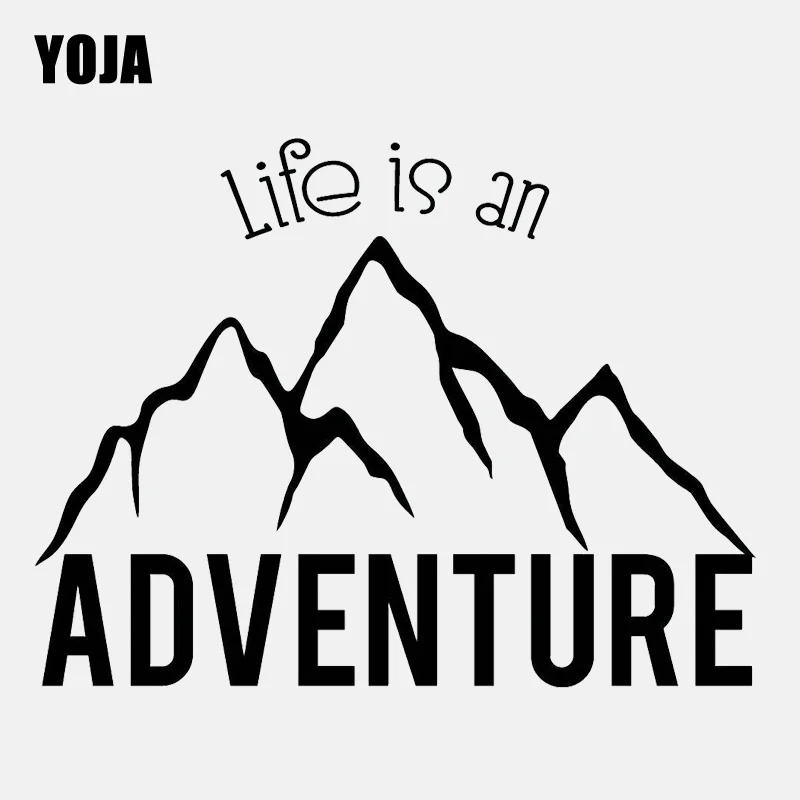 YOJA 76 см * 58 5 Life Is Adventure Настенная Наклейка с изображением горы художественный декор из ПВХ W1 503|Наклейки на