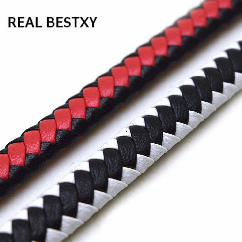 Плоский плетеный шнур BESTXY 8 мм * 5 кожаный нить нитка сделай сам изготовление
