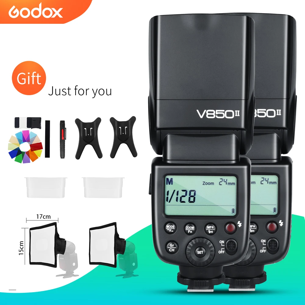 Беспроводная вспышка Godox V850II 2 4G GN60 с литий ионным аккумулятором шт. для цифровых