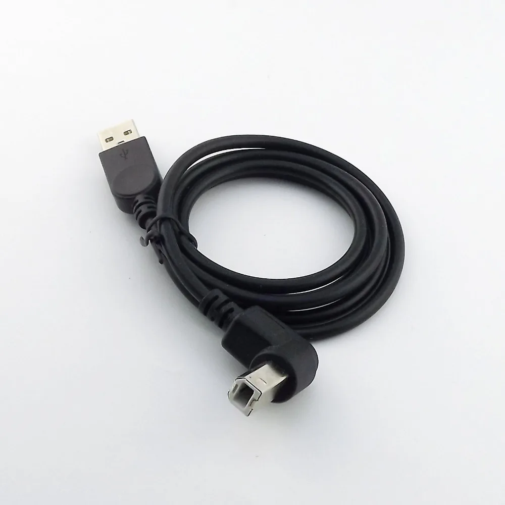 1 шт. USB 2 0 кабель для принтера типа A Папа B угловой шнур сканера черный 3 фута|printer