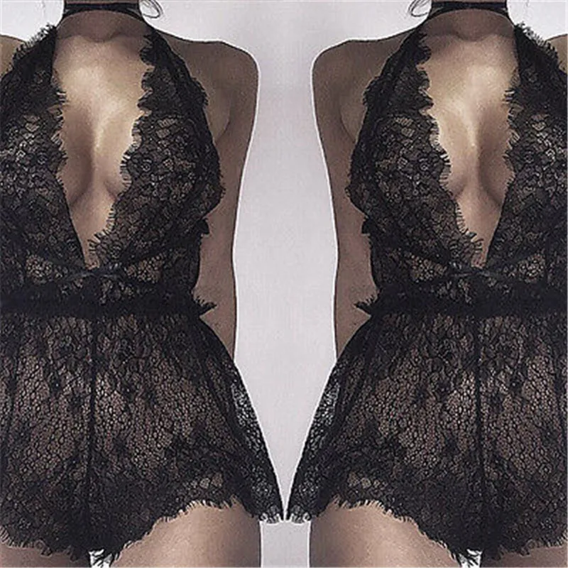 Модная женская сетчатая кружевная одежда для сна бюстгальтер на бретельках боди