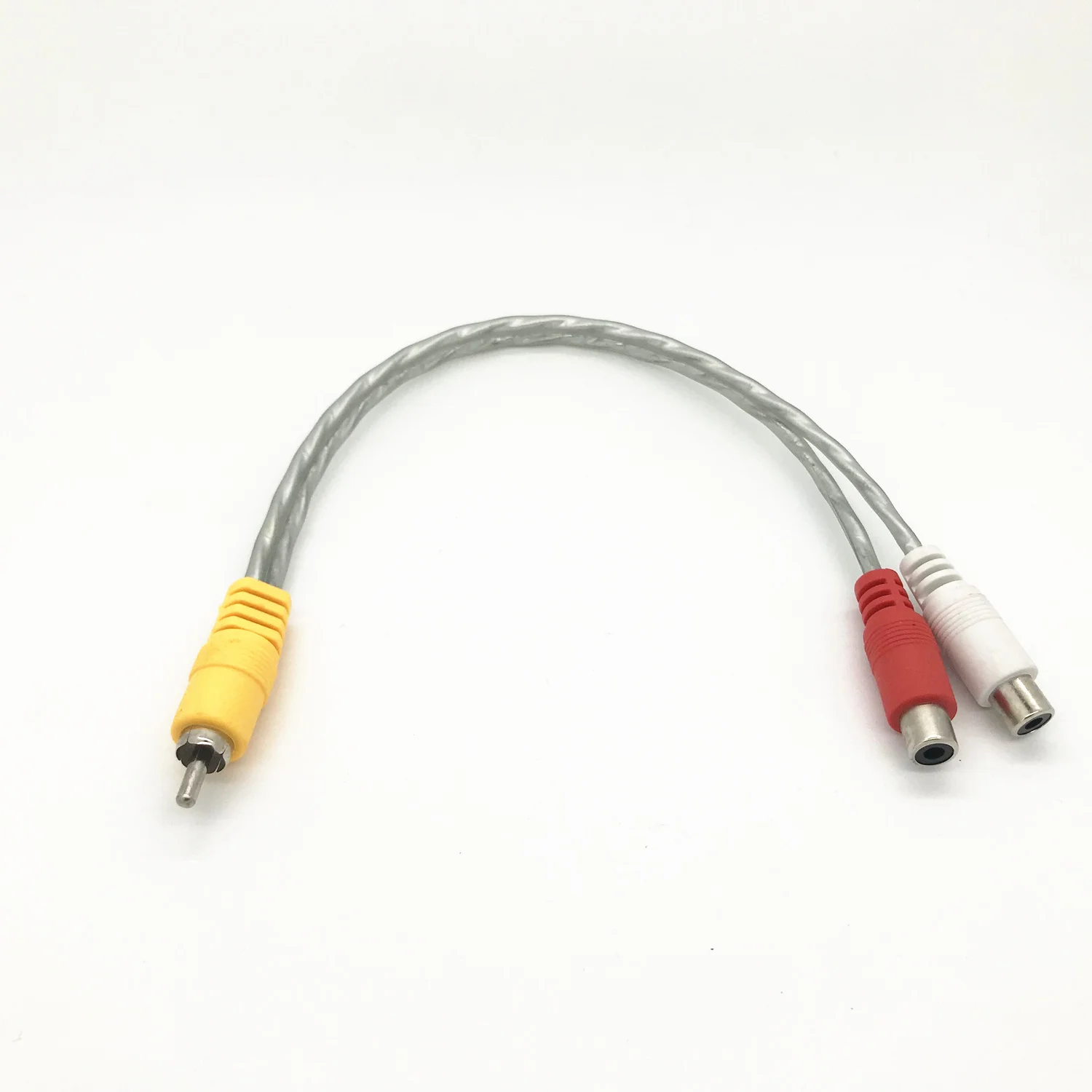Бесплатная доставка 1 RCA папа моно 2 мама стерео аудио сплиттер A/V Y кабель |