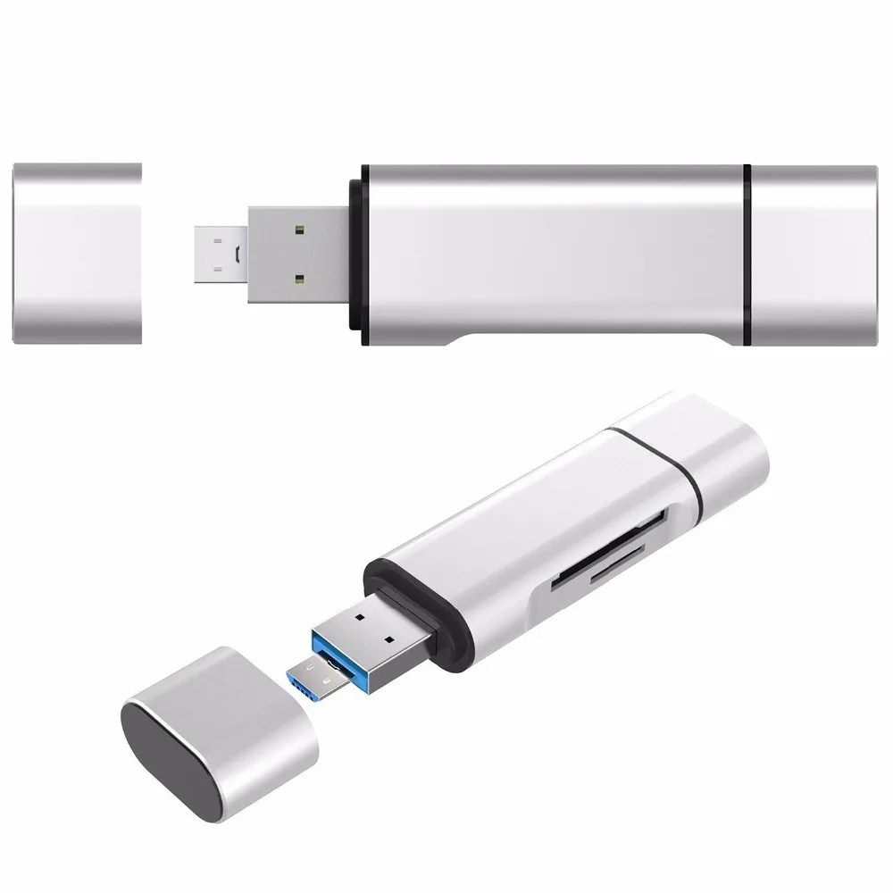 USB3.1 Type C USB2.0 Micro USB к 2 слотам TF SD 5в1 кардридер OTG карта оптом подарки для Macbook сотовый