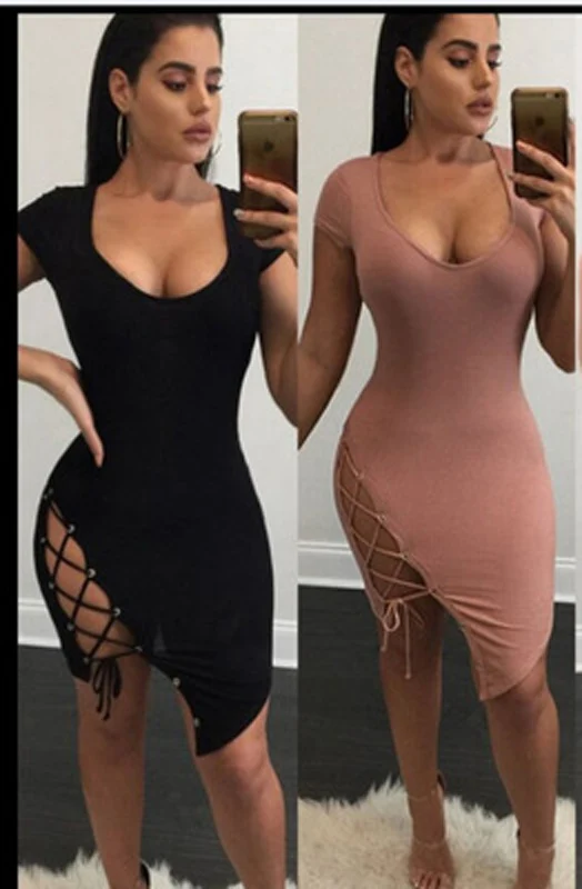 Лето 2017 г. Для женщин Ebay Мода Нерегулярные пикантные цельный платье короткое |