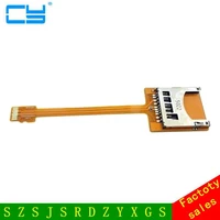 free shipping tracking number micro sd tf memory card kit male to sd female extension soft flat fpc cable extender 10cm