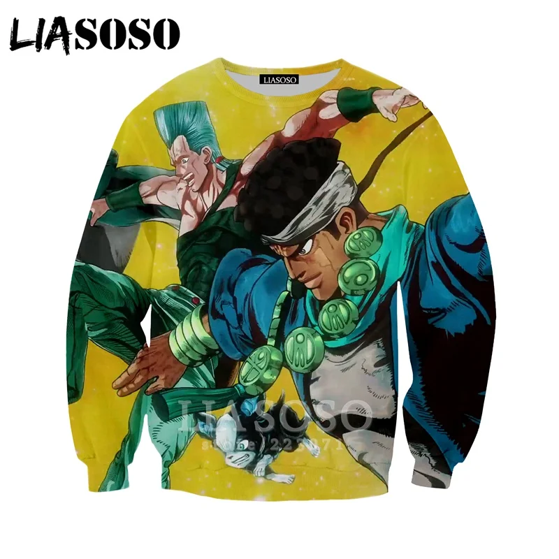 18 LIASOSO осень для мужчин женщин Higashikata Josuke толстовки 3D принт аниме JoJo Необычные Приключения толстовка хип хоп Топ пуловер B051-5 - Цвет: 18