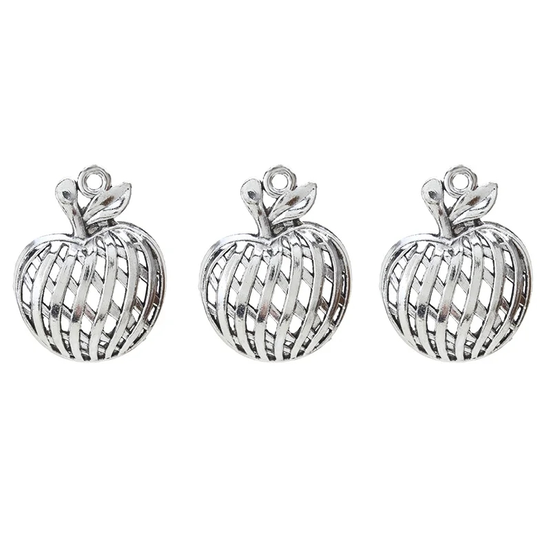 Out of stock 5pcs/lot 29*38mm Charm Silver Apple Shape Bracelet Necklace Jewelry Accessories Pendant | Украшения и аксессуары
