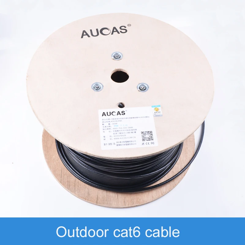AUCAS высокоскоростной гигабитный сетевой уличный кабель Cat6 305 м ethernet cat6|cable cat6|ethernet
