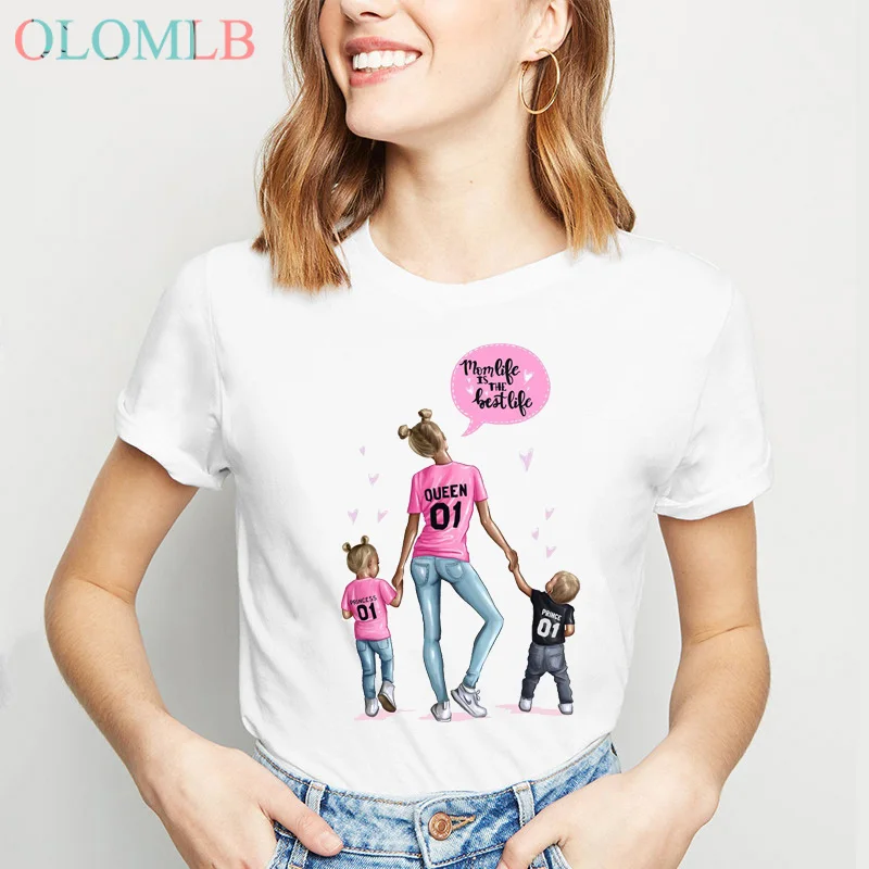 Супер мама футболка женская Мама Любовь принт белая Vogue Лето Camiseta Harajuku с надписью