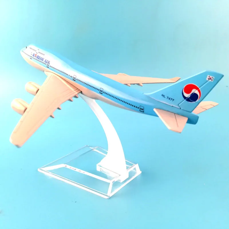 16 см корейский воздуха Boeing 747 самолет Игрушечная модель самолета металлического