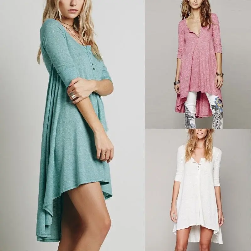 

Women's new cropped sleeves loose dress