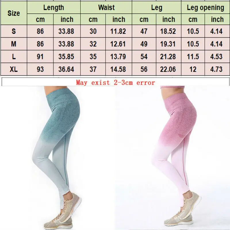 

Women Yoga Pants Training Fitness Leggings Gym Exercise Push Up Sports Trousers