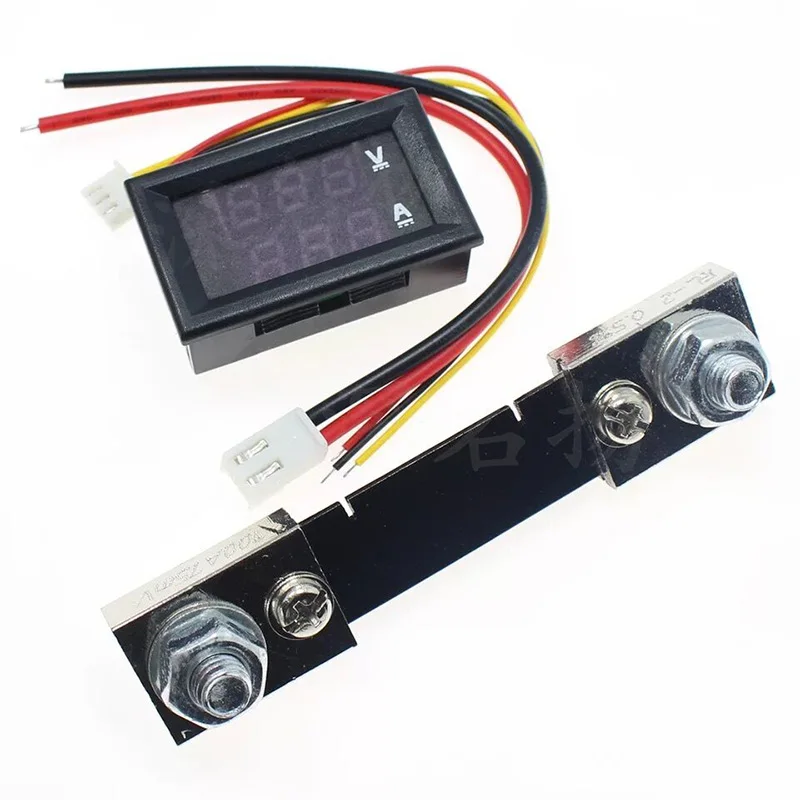 1 шт. DC100V 100A цифровой вольтметр Амперметр синий красный светодиодный Ампер