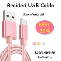nylon micro usb charger cable for huawei mediapad t3 for htc desire 550 650 628 630 530 830 825 828 data sync charging cable