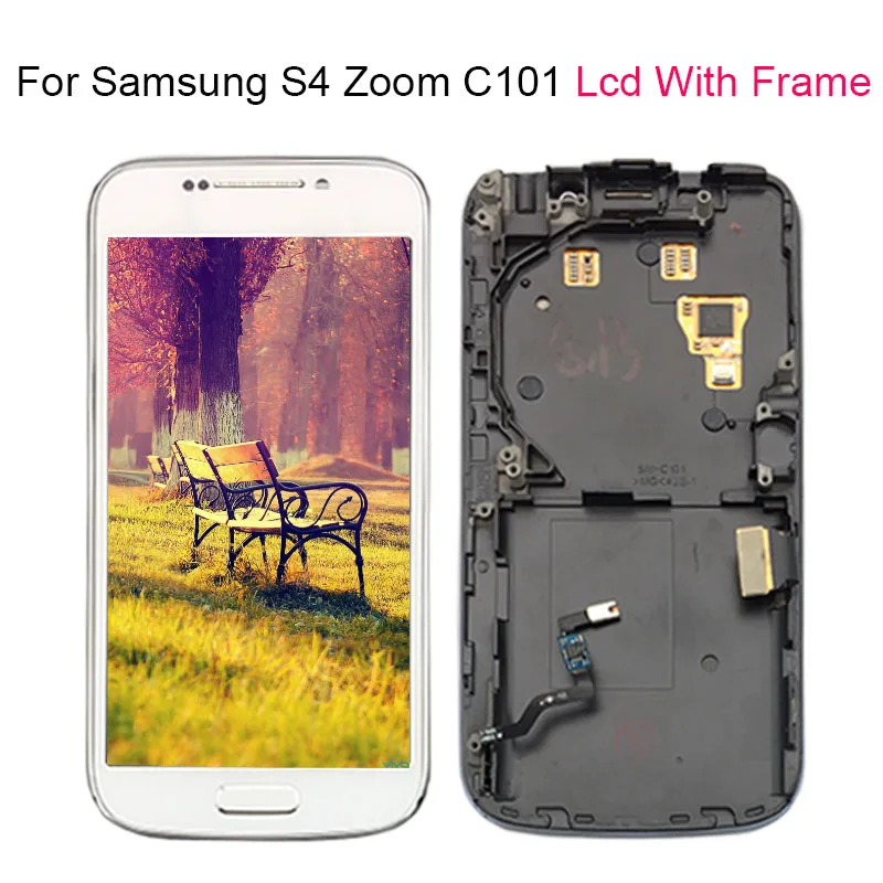 Для Samsung Galaxy S4 SIV ZOOM C101 ЖК-дисплей с сенсорным экраном и рамкой дигитайзер в сборе