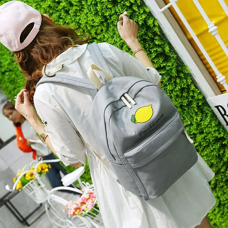 School Bags Backpack Female Schoolbag for Women 4pcs GirlsCanvas Pencil Case Bag Women's Bolsa Feminina DALFR | Багаж и сумки