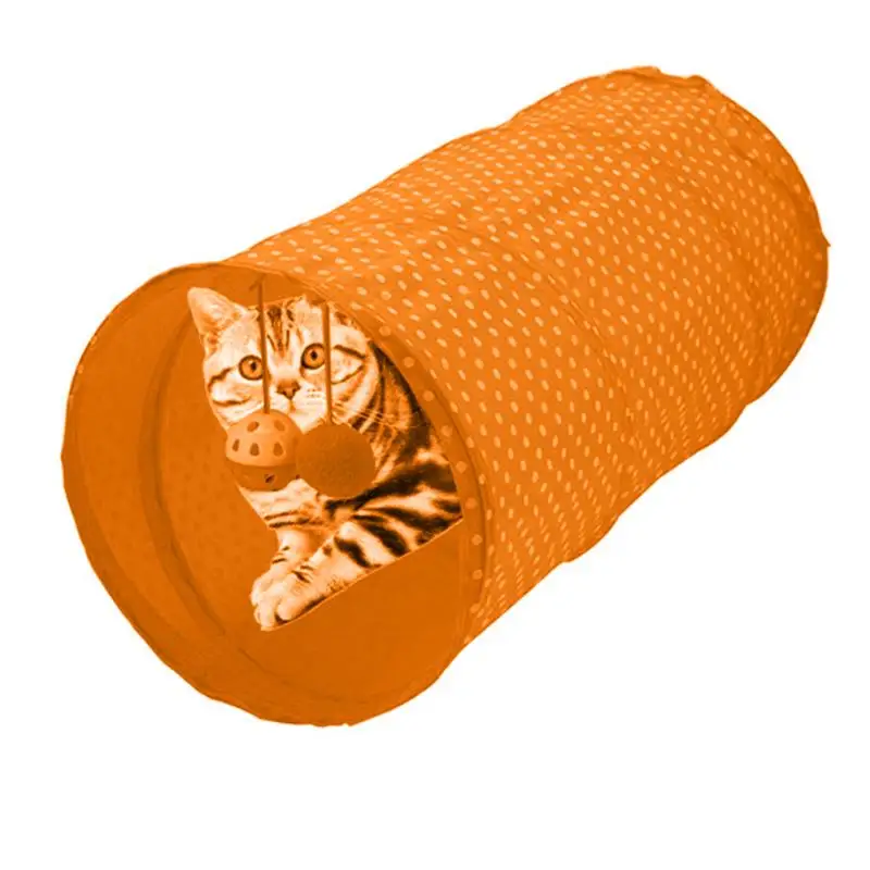 Pet Красочный Полосатый игровой туннель кролик котенок складной туннель кошка складная игрушка длинный игровой туннель товары для собак оптом Crinkle