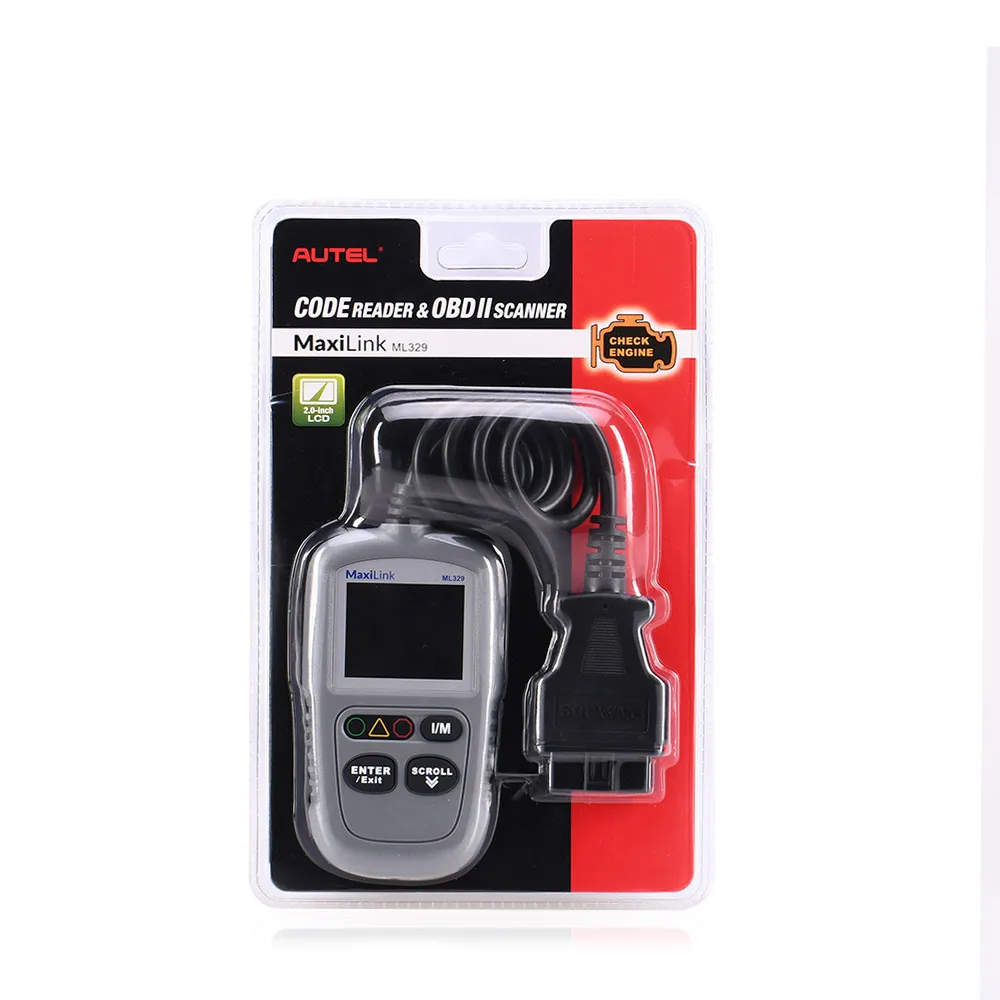 Autel MaxiLink ML329 считыватель кодов OBDII ключ готовности функция AutoVIN сканер OBD2