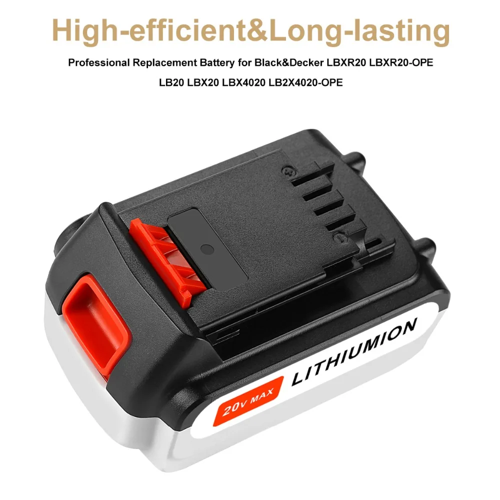 5000 мАч новая Замена 20V MAX аккумуляторная батарея для Black Decker LB20 LBXR20 LB2X4020