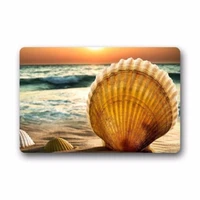 beautiful sunset sea beach seashell doormat rug indooroutdoorfront doorbathroom mats floor mat 23 6inch x 15 7inch