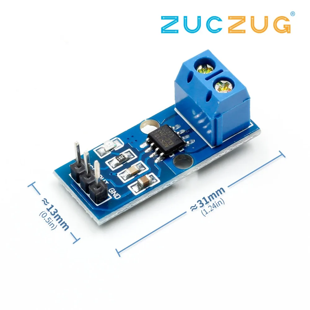 Модуль датчика тока Холла ACS712 модуль для arduino 20A 1 шт.|Интегральные схемы| |