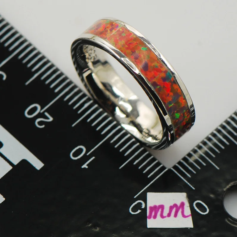 Женское кольцо из серебра с красным огненным опалом|925 sterling silver ring|sterling ringssilver ring |