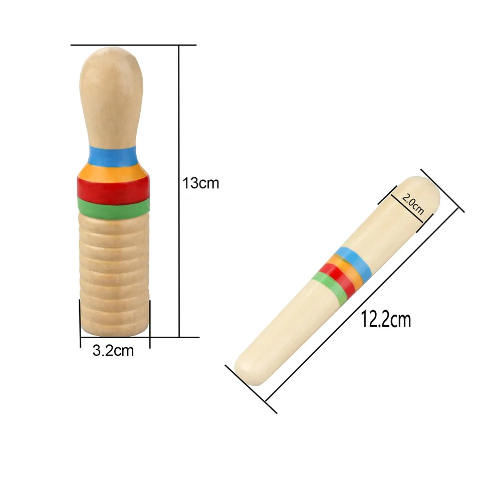 Цветной деревянный вешалка с палочкой для детей детская музыкальная игрушка