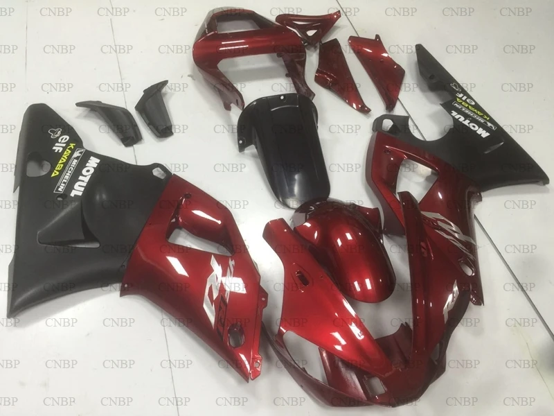 YZF R1 2000 обтекатель мотоцикла YZF1000 2001 Красный Черный Пластиковые обтекатели YZFR1 01