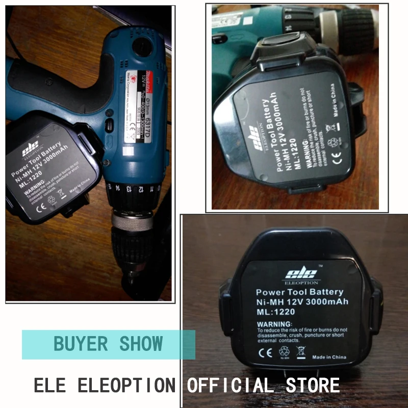 Аккумулятор для MAKITA 1222 12 В 3000 мАч Ni MH 1220 1233 1234 1235 1200 1235B 1235F 192696 2 192698 8 1201 1201A|high quality| |