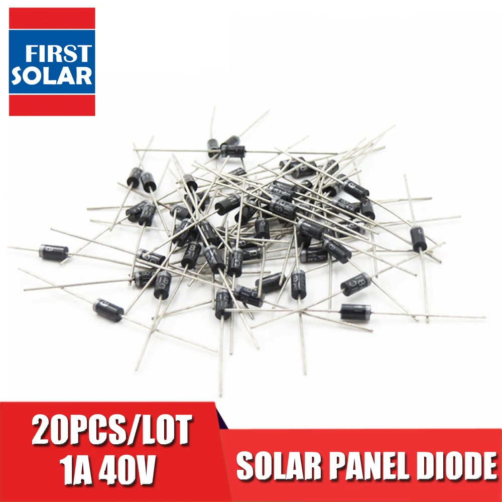 20 шт. x Diode 1A 40V 1N5819 MIC schottky барьерные диоды 45 мм * 0 6 для солнечных батарей панели pv