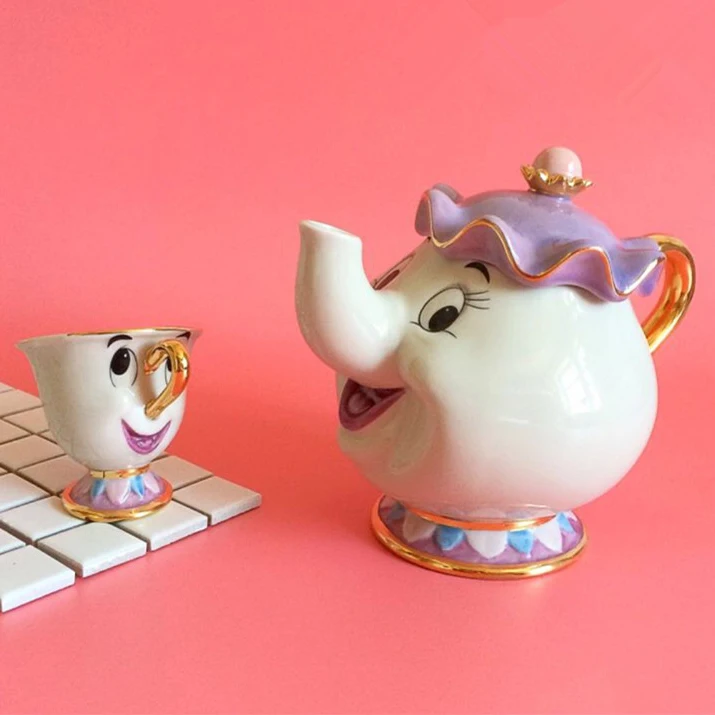 Чайный сервиз из мультфильма Красавица и Чудовище чаша для чая Mrs Potts милый