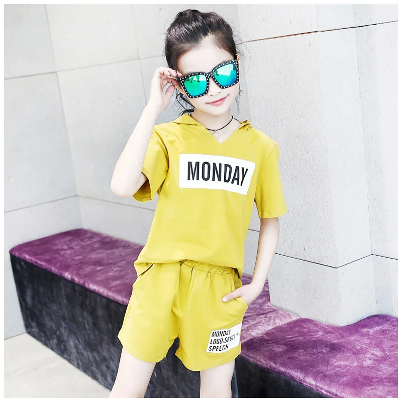 Ghftty для девочек Clothes100 % хлопок качество 2019 Новая летняя одежда маленьких Детская