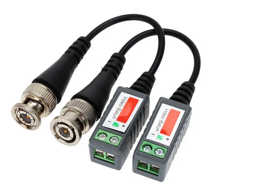 Coax CAT5 камера видеонаблюдения Пассивный BNC Видео балун к UTP коннектор трансивера