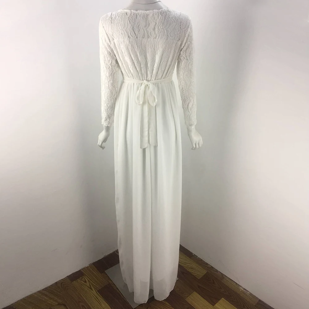 S XXL женские платья для беременных с длинными рукавами кружевное платье