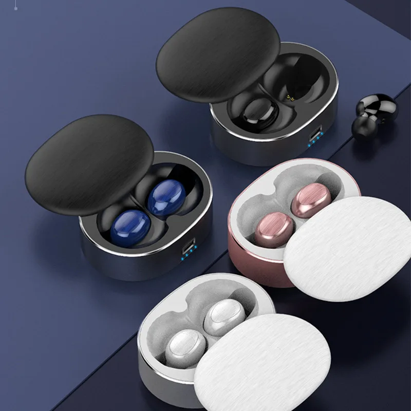 GYKZ Мини Bluetooth 5,0 наушники невидимые Беспроводные спортивные музыкальные легкие портативные наушники высокой емкости 360 градусов вращающиеся наушники