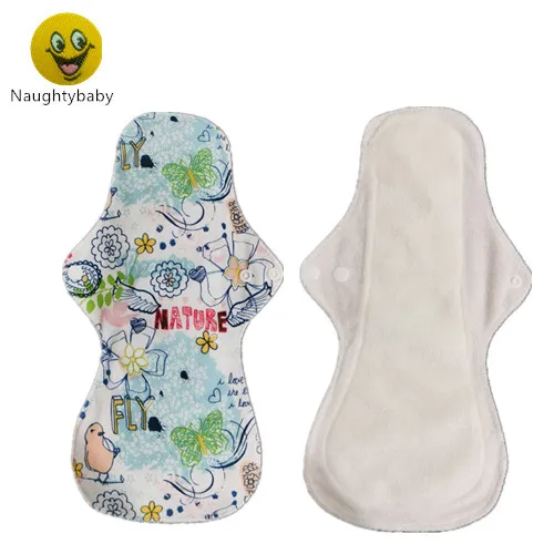 Cheapest Bamboo Mama's Cloth Pad Bamboo Sanitary pads For Women Girls Printed Menstrual Pads Liners Washable 30 pcs/lots