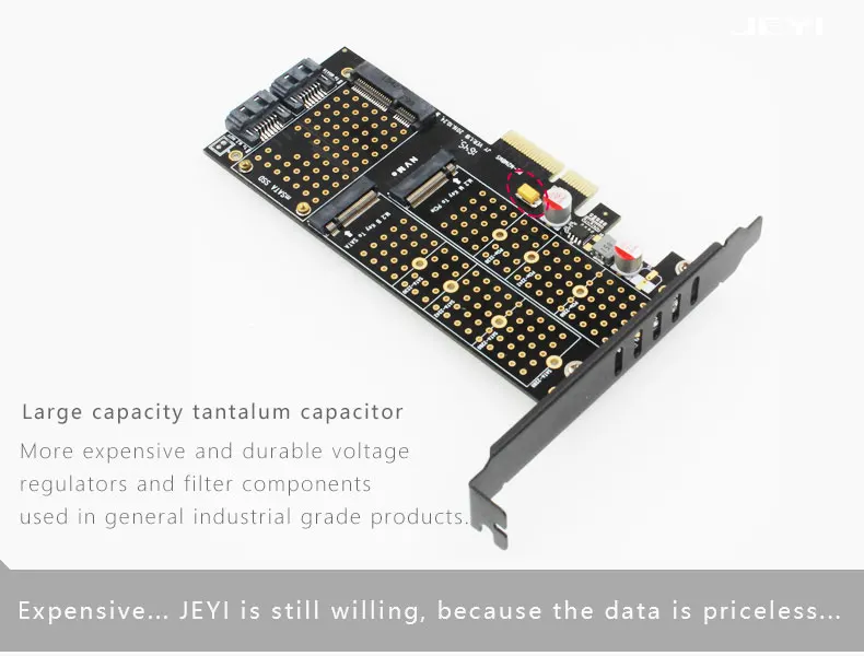 JEYI SK16 M.2 NVMe SSD NGFF для PCI-E3.0 X4 адаптер M Key B Ключ mSATA add on card Suppor PCI Express 3,0 3 в 1 dual 12v+ 3,3 v
