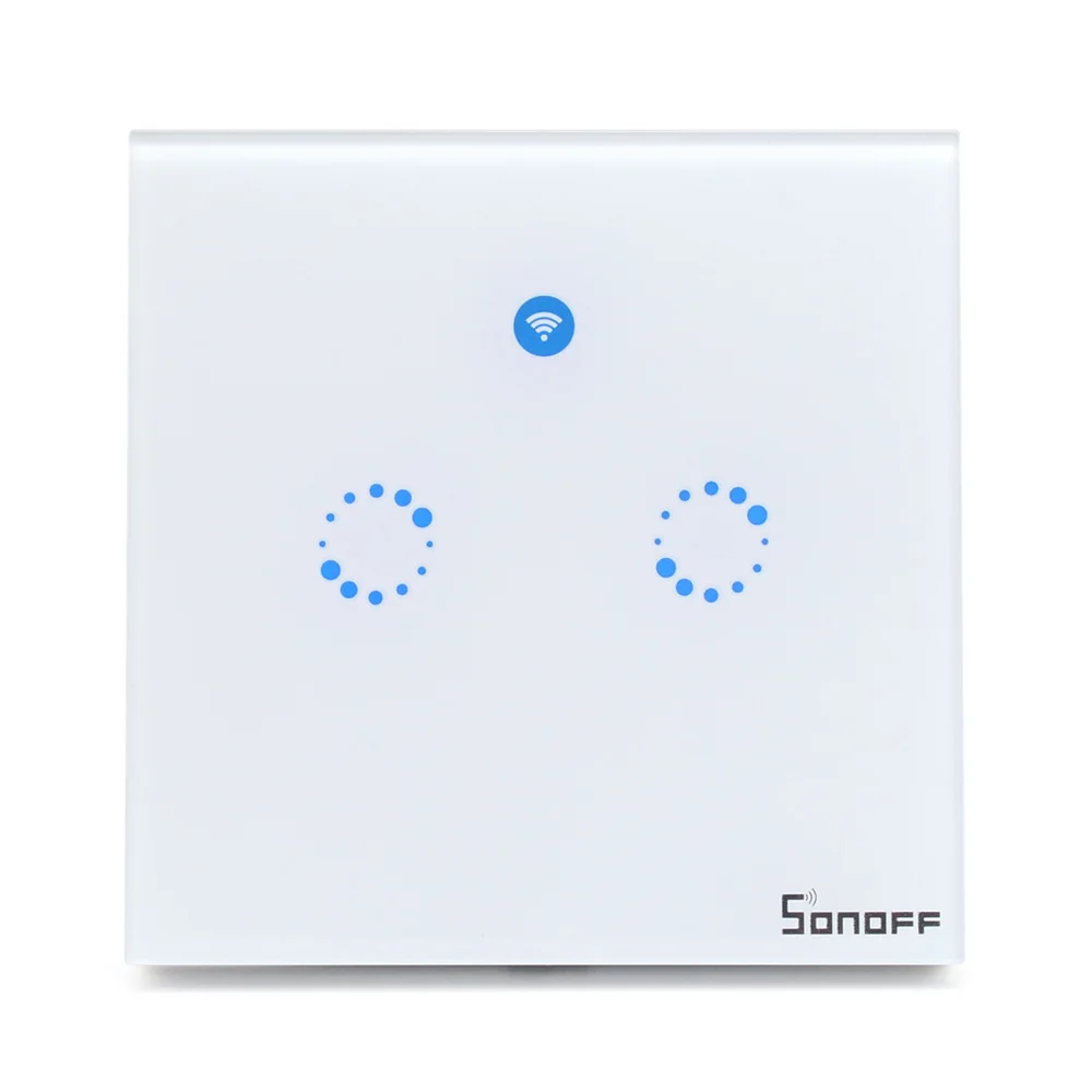 Умный таймер Sonoff T1 UK 1/2/3 Gang Wi Fi RF/APP/сенсорное управление настенный светильник 86