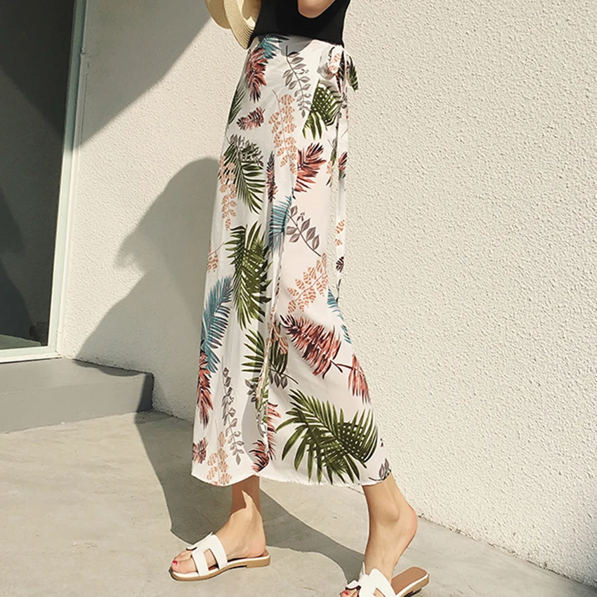 Высокая Талия юбки 2021 летние Повседневное Корейская версия шифоновая юбка с