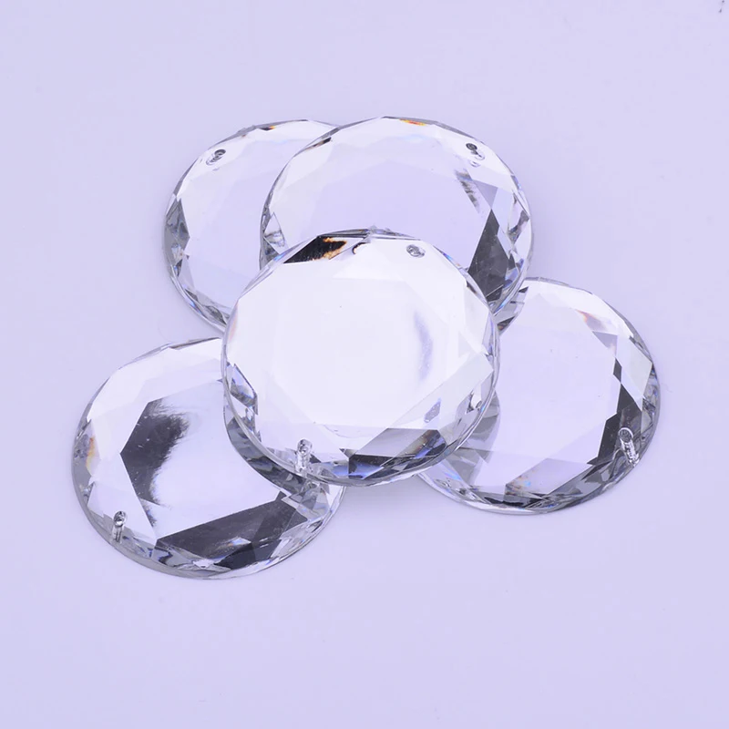 Clear JUNAO 20 штук 36 мм прозрачные стразы AB Crystal обувь больших размеров с плоской подошвой задняя драгоценные камни пришить Акриловые Камни Круглой аппликация из страз для ювелирных изделий Ремесла - Цвет: Clear