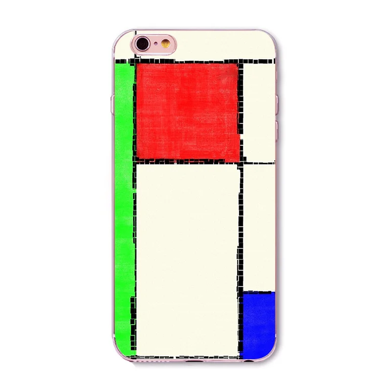 Mondrian минималистский De стиль современного искусства чехол для iPhone X XS Max XR 8 SamsungS7 S8
