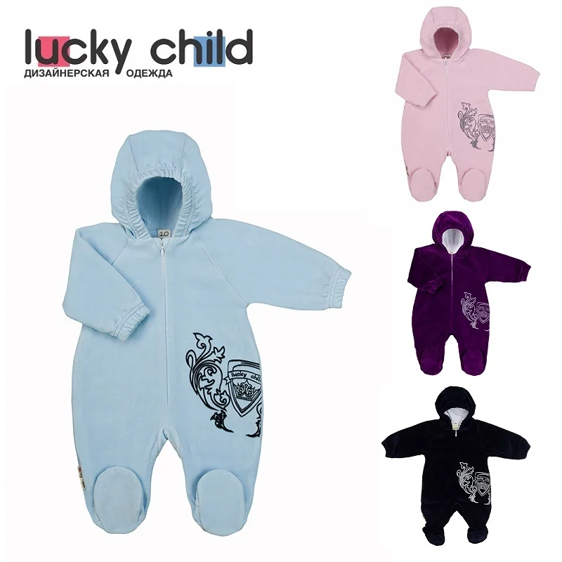 Комбинезон Lucky Child велюровый на подкладке для мальчиков и девочек [сделано в